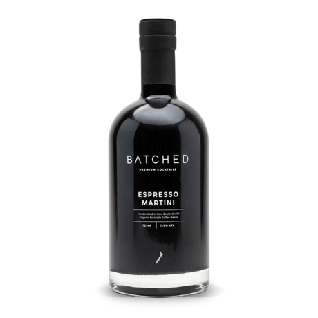 Batched Espresso Martini 725ml bottle ready made cocktail NZ