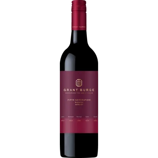 Grant Burge Fifth Gen Merlot bottle red wine NZ