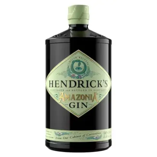 Hendricks Amazonia Gin 1L bottle with tropical botanical design NZ