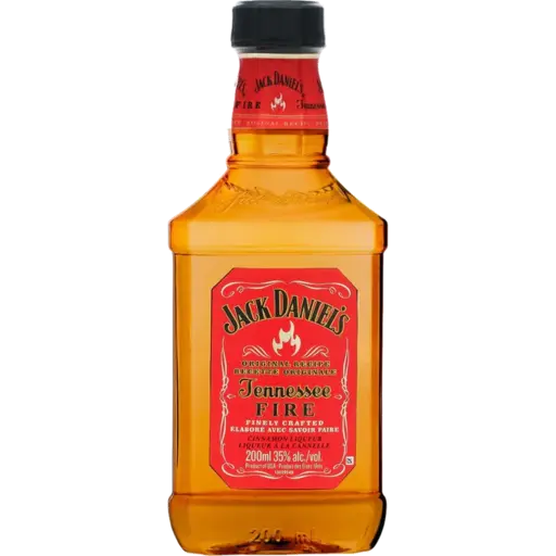 Jack Daniel's Tennessee Fire 200ml cinnamon whiskey bottle NZ