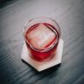 a close up of a drink on a table