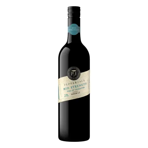 Pepperjack Mid-Strength Shiraz red wine bottle NZ