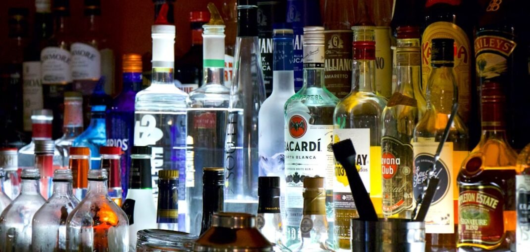A selection of wine, whisky and gin bottles ready for online liquor delivery in New Zealand