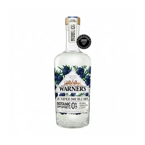 Warners Dry 0% 500ml non-alcoholic gin bottle NZ